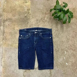 Vintage True Religion Dark Wash  Denim Shorts Size 38
